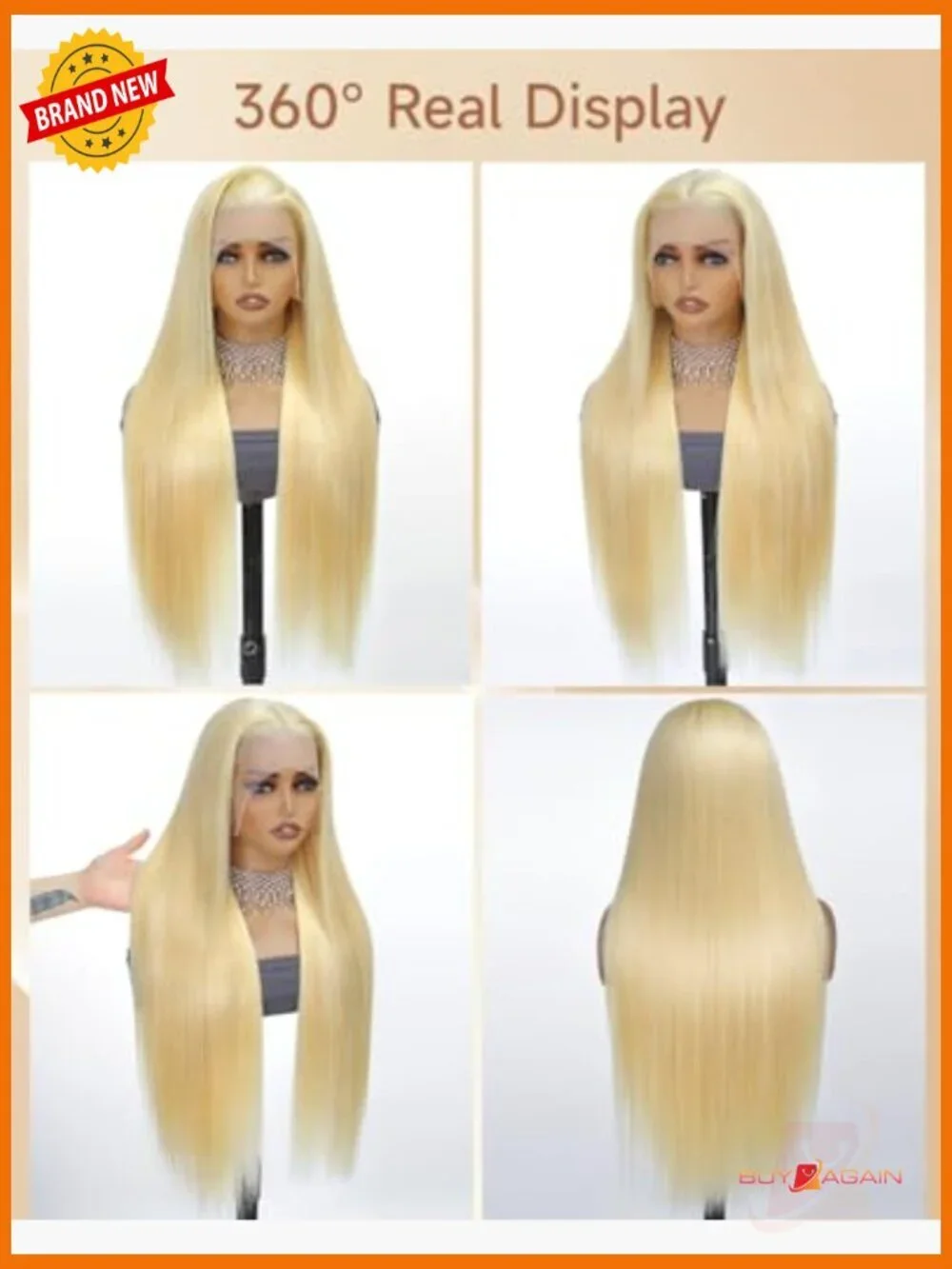 30 Inch 613 Lace Front Wig Human Hair Straight 200 Density HD Lace Pre Plucked